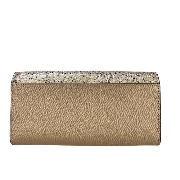 Coach Gold Glitter And Stars Slim Envelope Leather Wallet Large F38692 - Picture 8 of 11